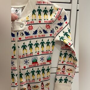 Hanna Andersson Holiday Elf 2-Way Zip Sleeper 3T NWT